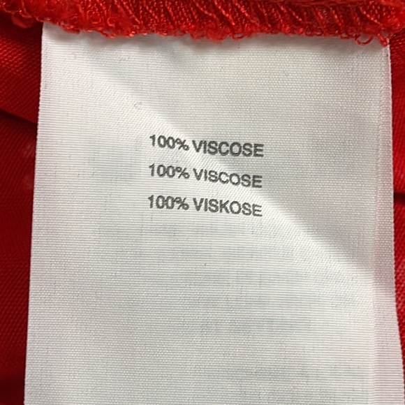 J Crew Mercantile Red Ditsy Floral Faux Wrap V Neck Ruffle Mini Dress Sz 4 - Picture 13 of 13
